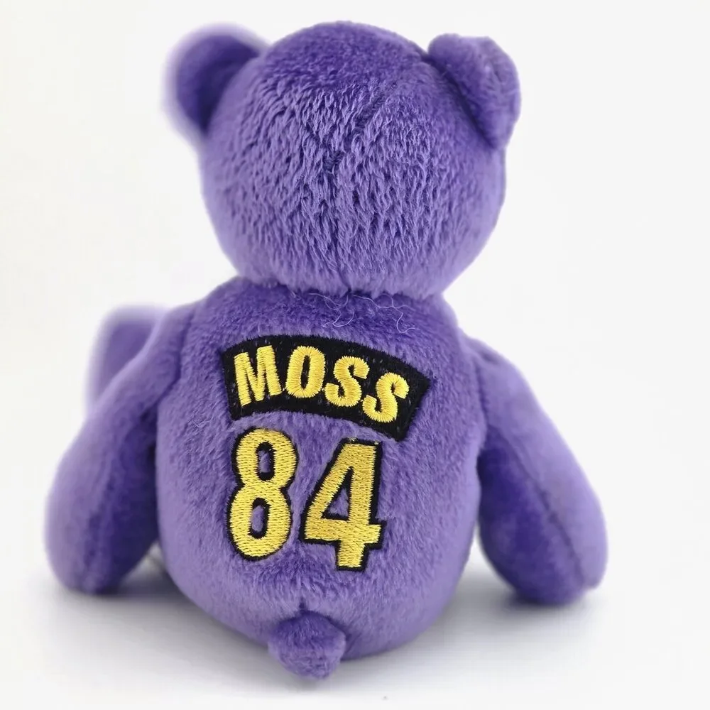 Randy Moss #84 Nfl Beanie Bear 1998 Minnesota Vikings purple  Plush Toy